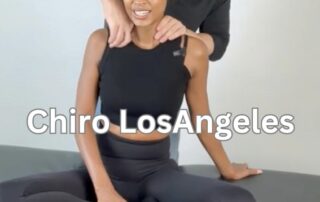 Los Angeles Chiro treating a patient with neck pain