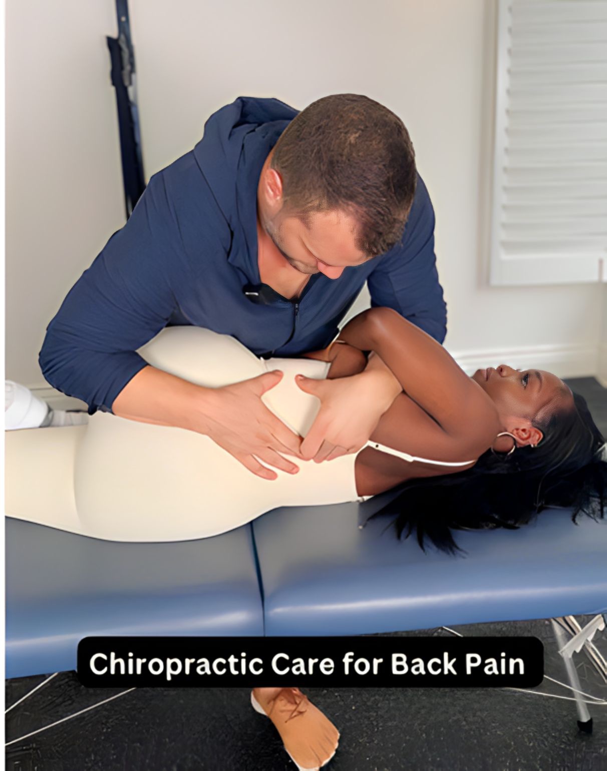 Chiropractor in Los Angeles adjusting a patient with low back pain