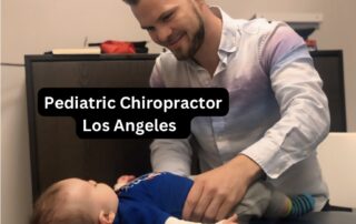 Los Angeles Pediatric Chiropractor treating a child with colic