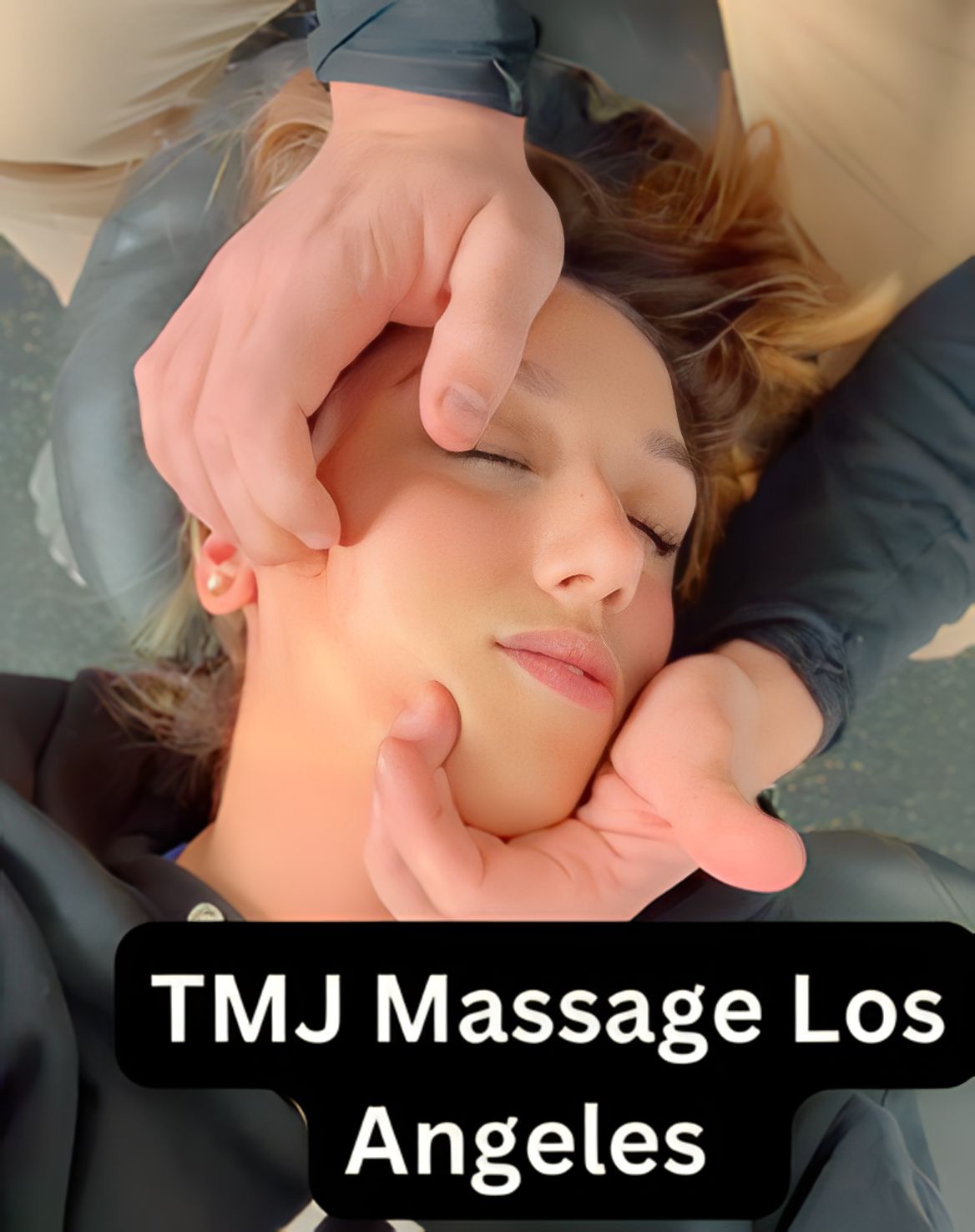 Massage being performed on the TMJ in LA