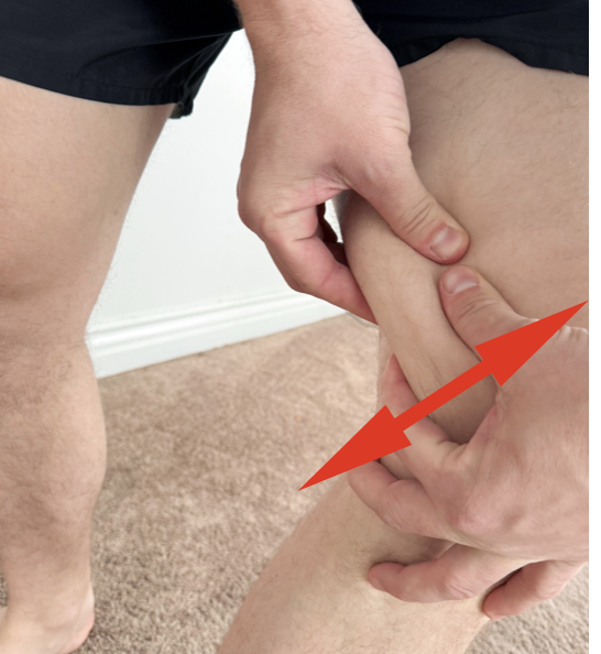 At home self treatment for inner knee pain caused by the saphenous nerve 