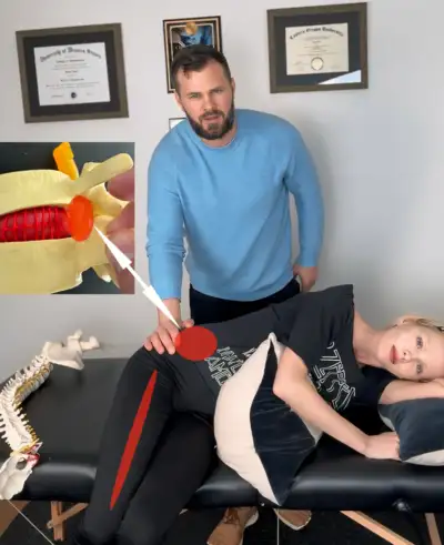 An advanced relief position to relieve pressure on the sciatic nerve from a disc herniation.