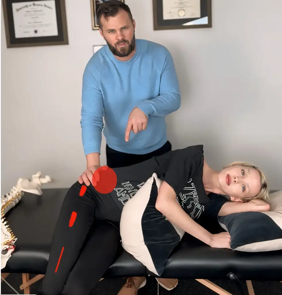 A relief position called the static opener that instantly relieves pressure on the sciatic nerve in the spine