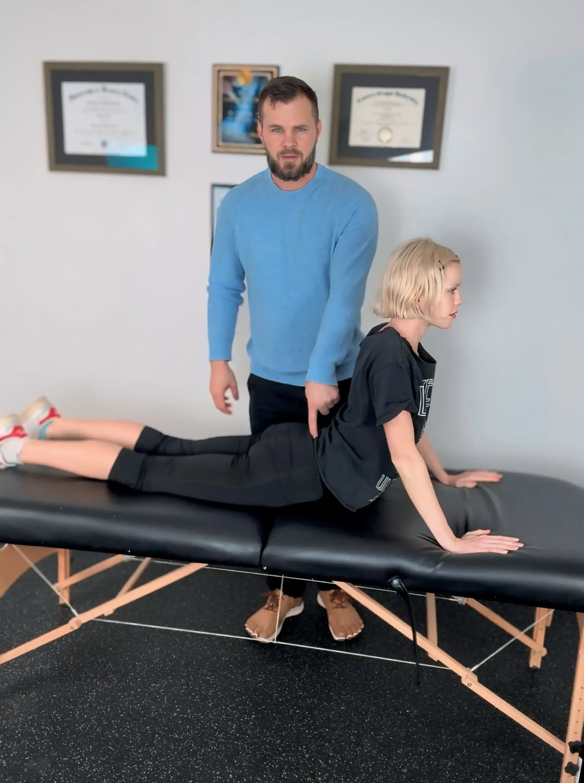 Advanced at home exercise to address lower back pain.