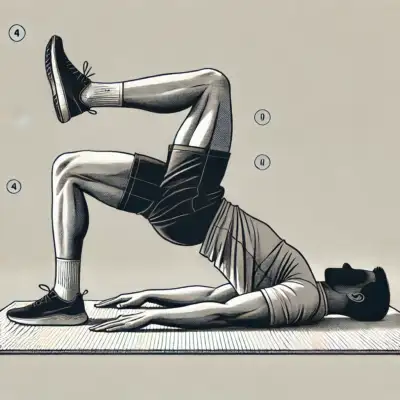 a man doing a gluteal bridge to stretch the psoas