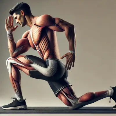 a man doing a kneeling lunge stretch for the hip flexors